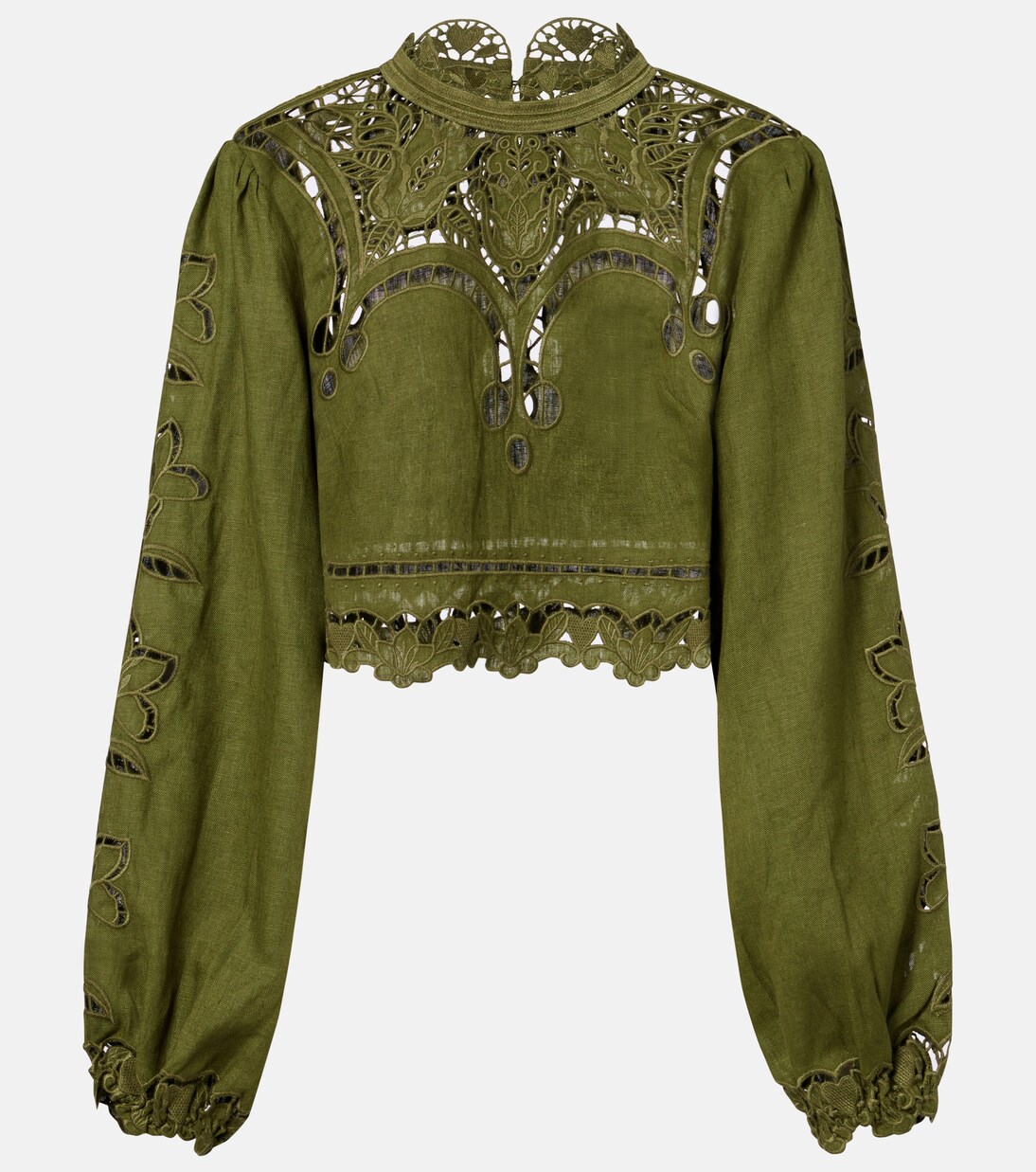 花卉蕾丝边饰亚麻女式上衣 | Farm Rio