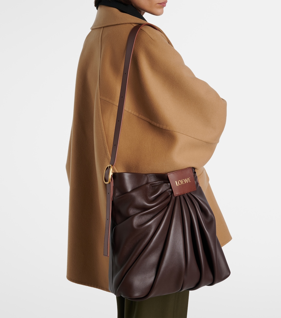 Tote Bag Draped aus Leder | Loewe