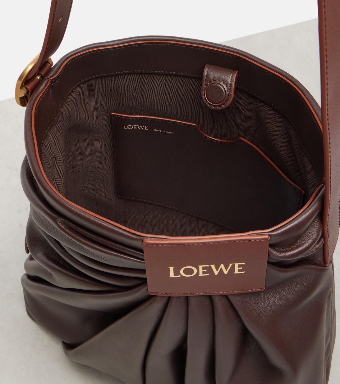 Tote Bag Draped aus Leder | Loewe