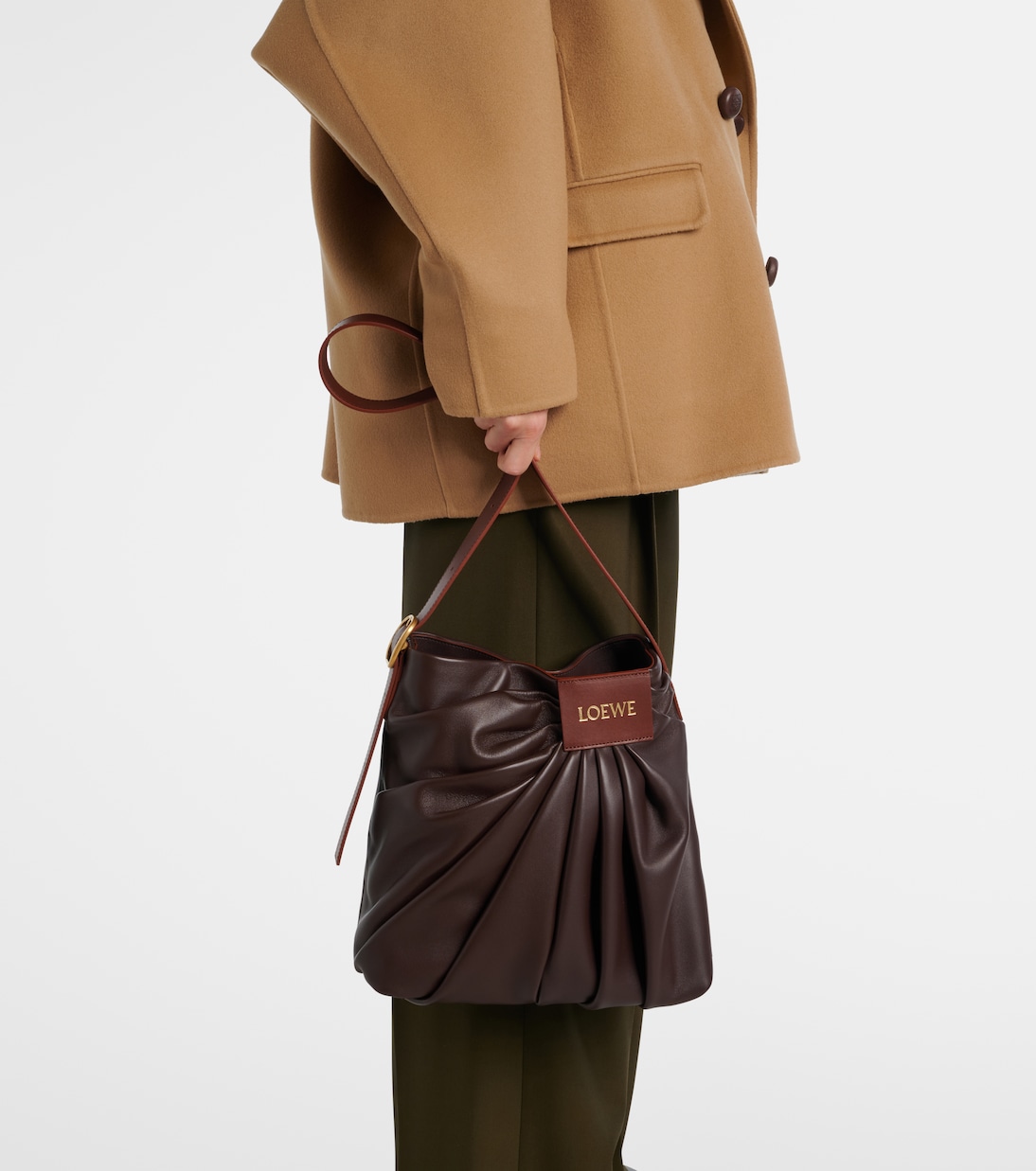 Tote Bag Draped aus Leder | Loewe