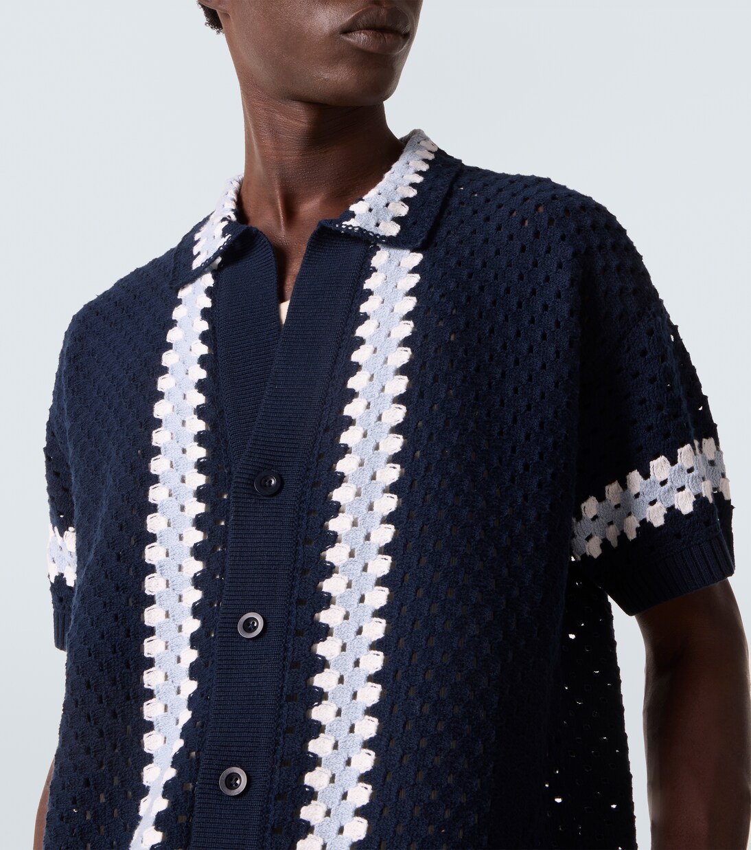 Pinto crochet cotton bowling shirt | Frescobol Carioca