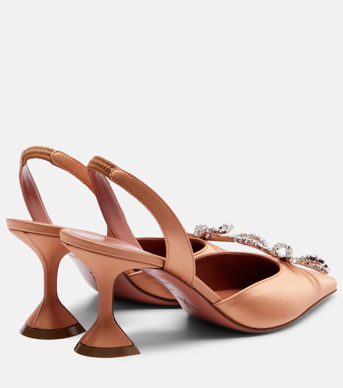 Rosie embellished satin slingback pumps | Amina Muaddi