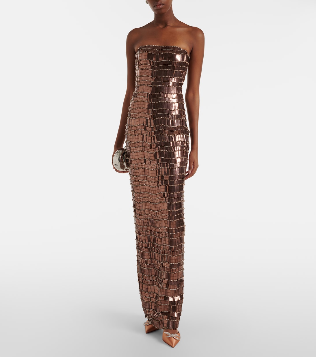 Rosie embellished satin slingback pumps | Amina Muaddi