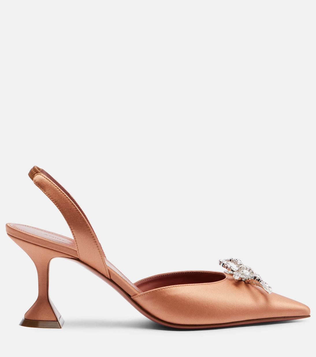 Rosie embellished satin slingback pumps | Amina Muaddi