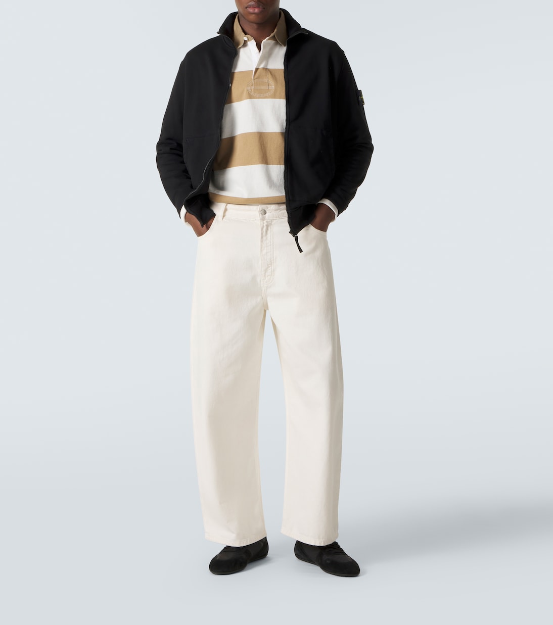 Compass cotton half-zip sweater | Stone Island