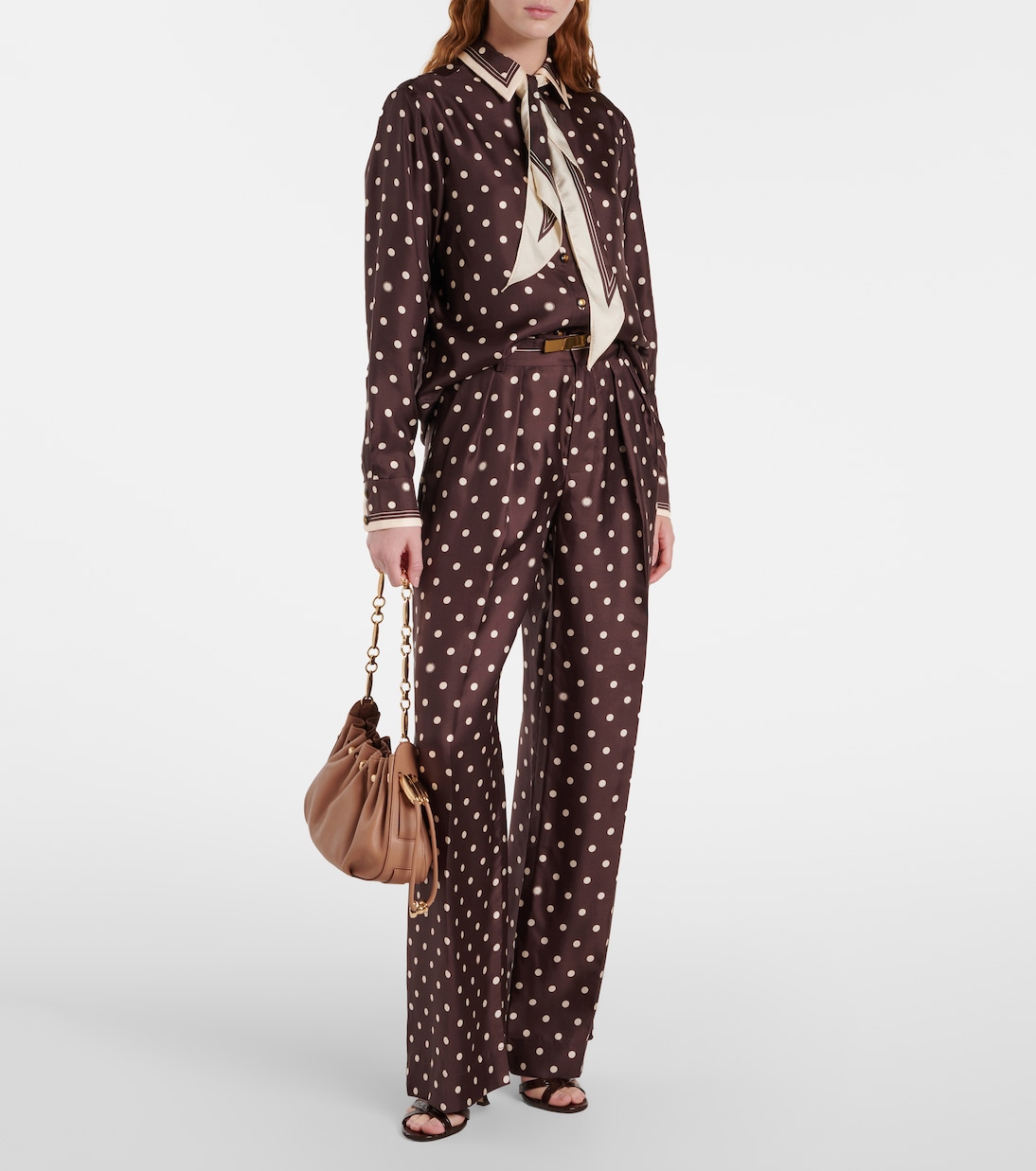 Weite Hose aus Seidensatin | Zimmermann