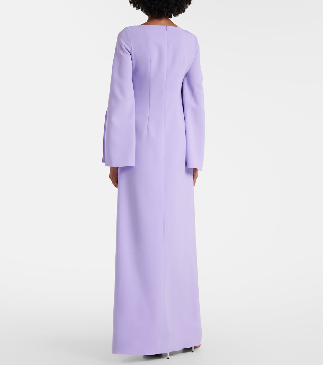 Abito lungo in crêpe con paillettes | Carolina Herrera