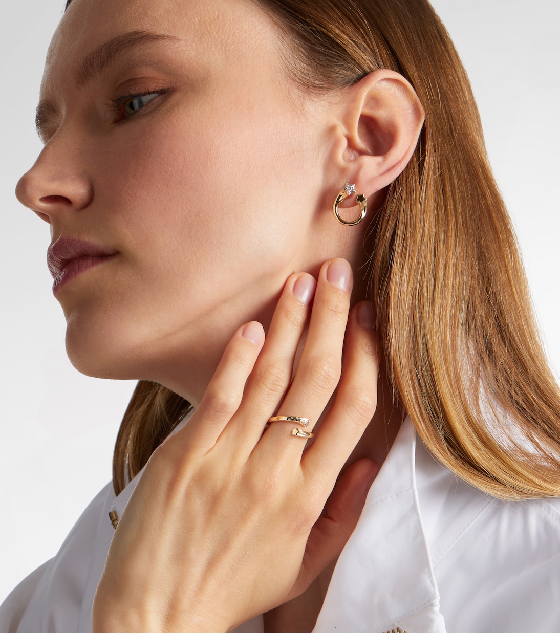 Shooting Star 14kt gold ring with diamonds | Roxanne First