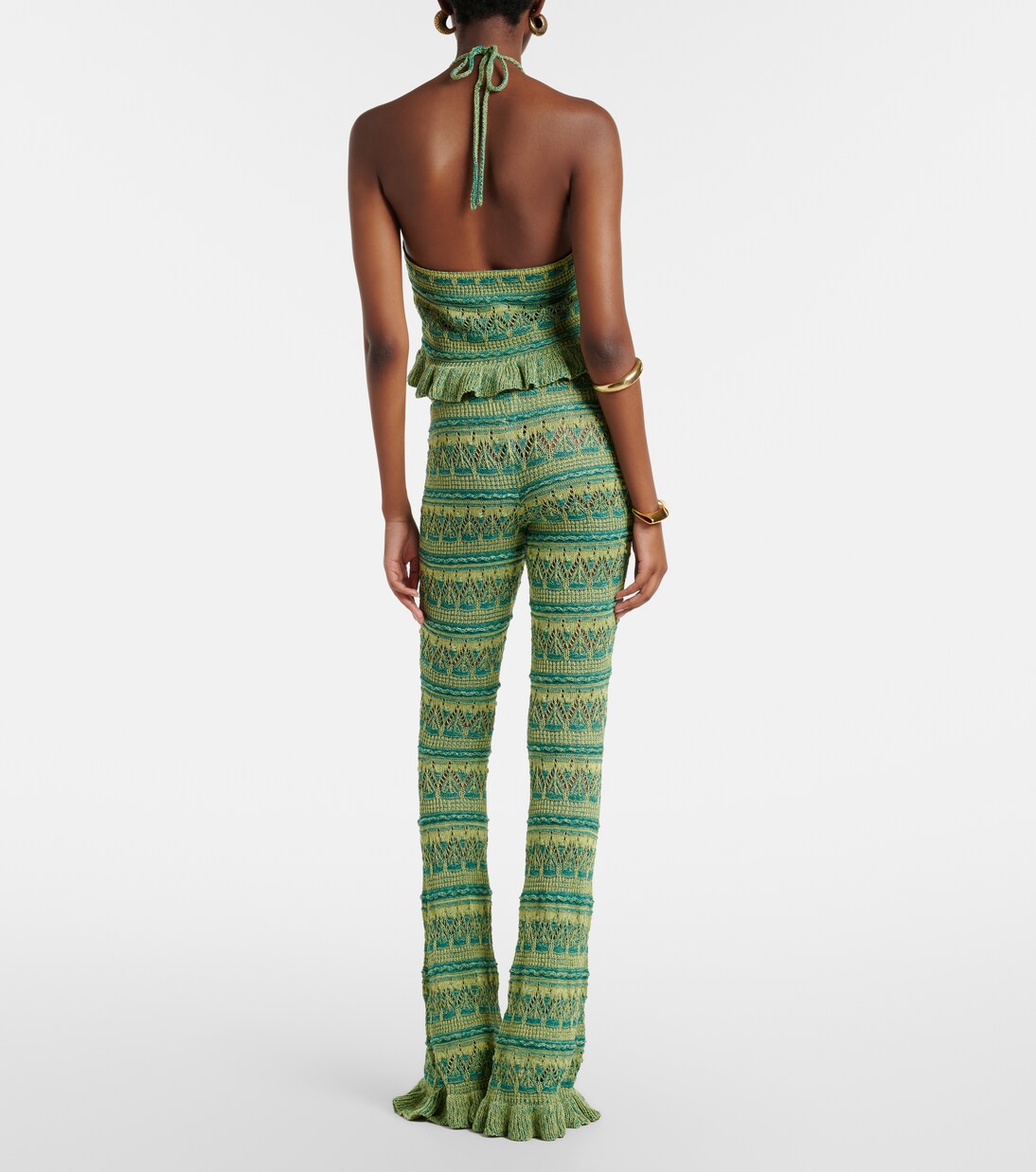 Crochet cotton flared pants | Etro
