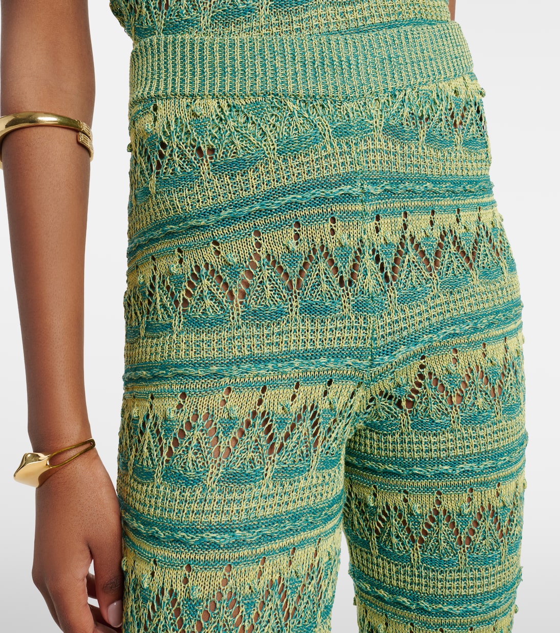 Crochet cotton flared pants | Etro