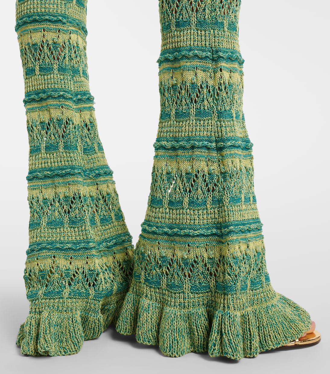 Crochet cotton flared pants | Etro