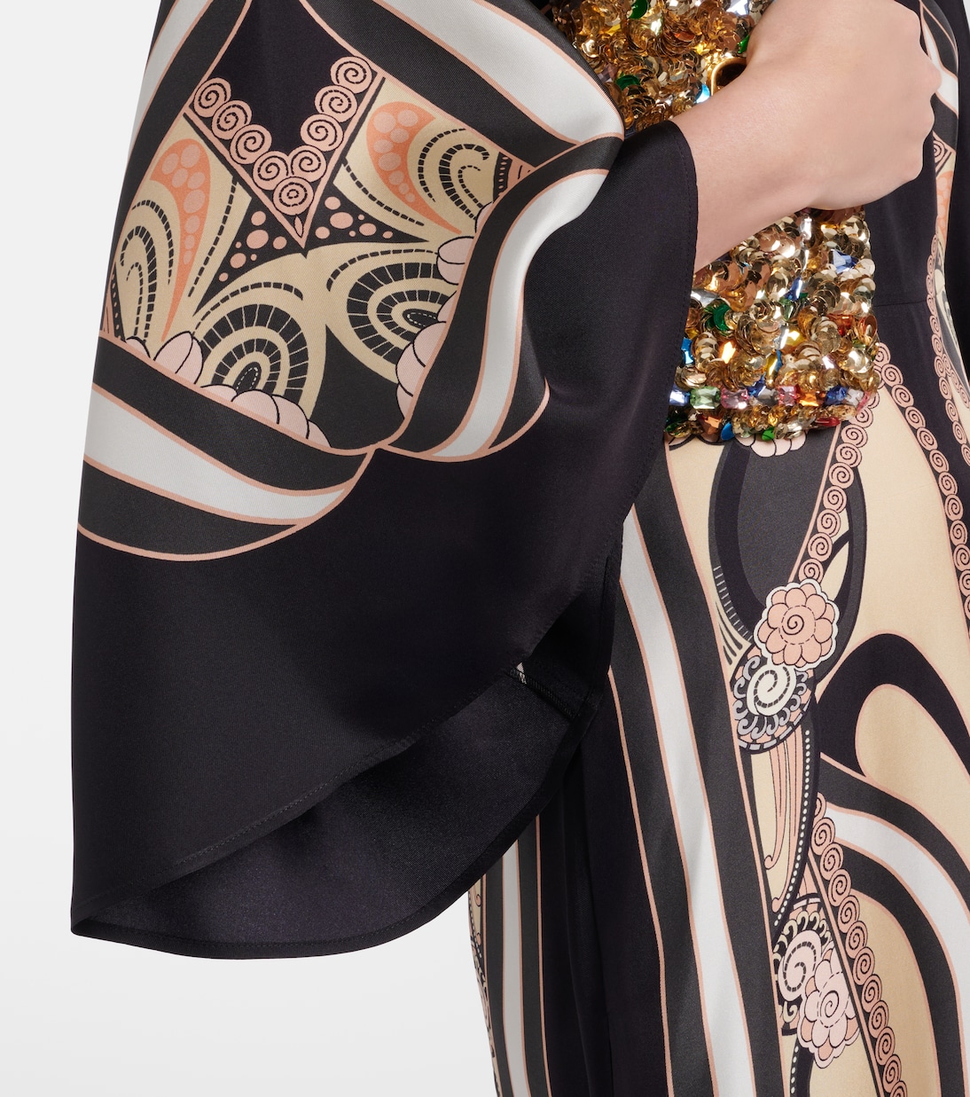 Bedrucktes Maxikleid Sorella aus Seide | La DoubleJ