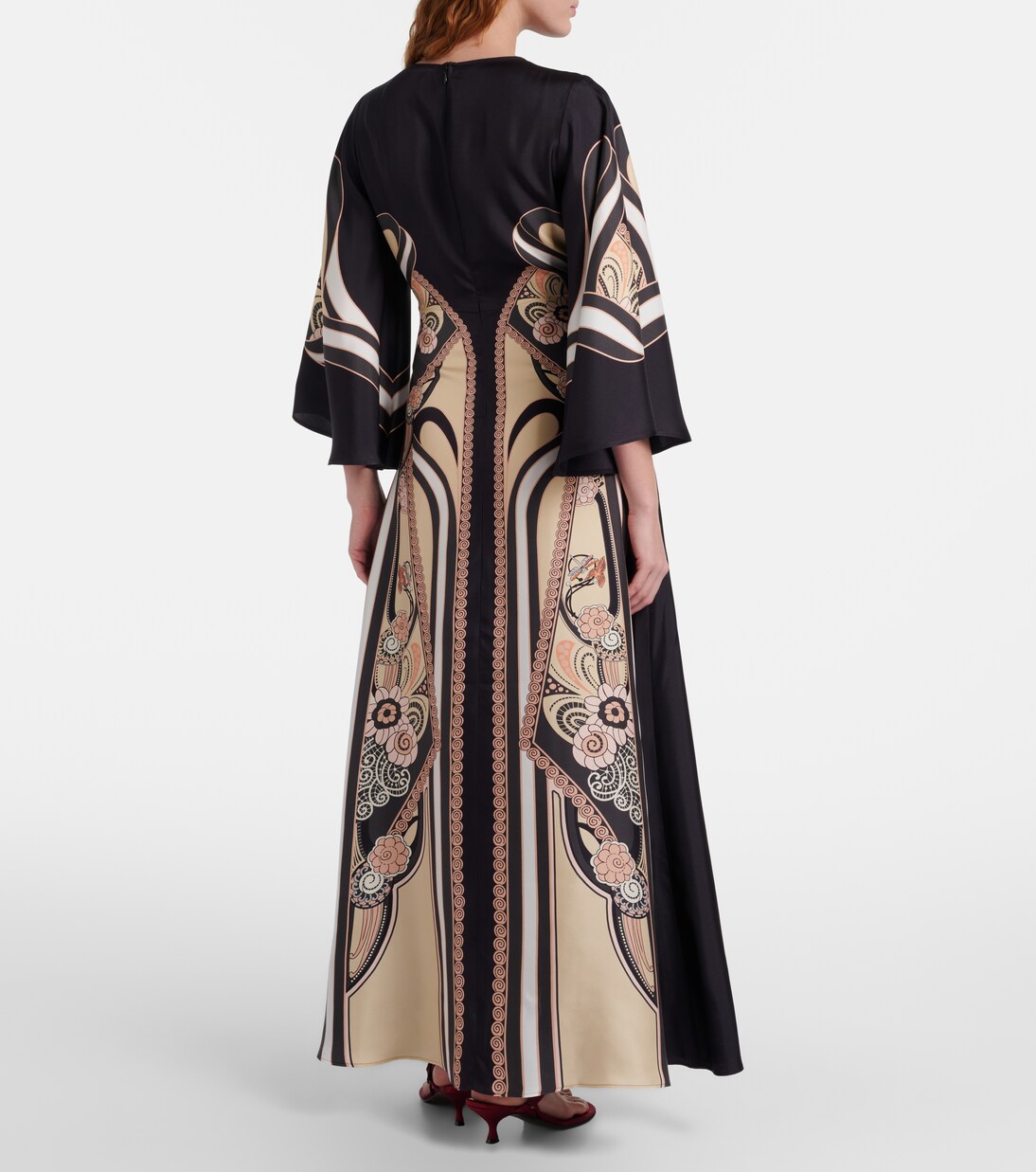 Bedrucktes Maxikleid Sorella aus Seide | La DoubleJ