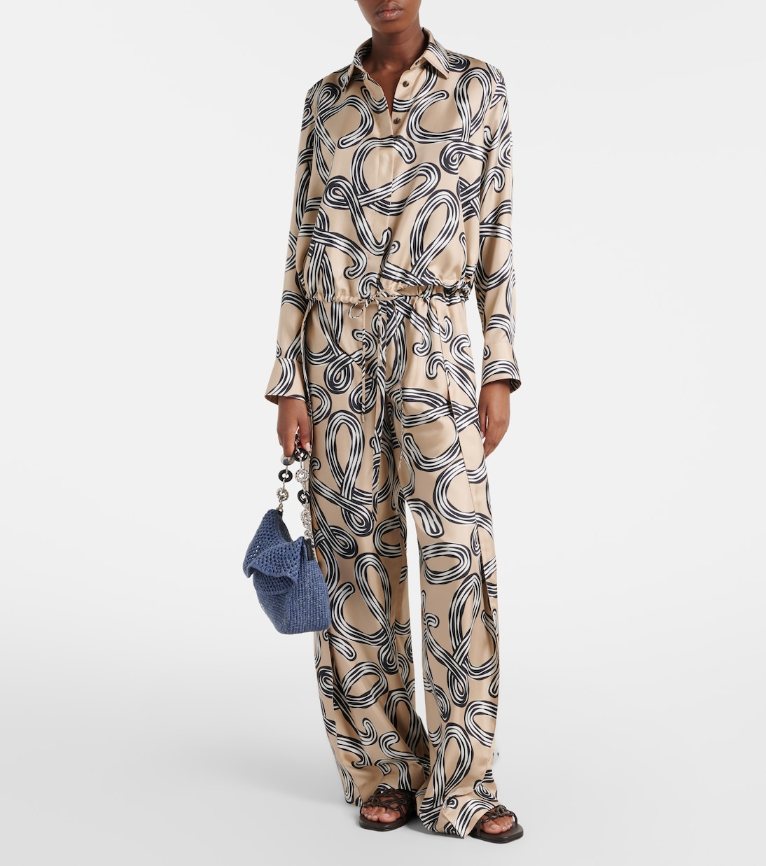 Paula's Ibiza Anagram silk blouse | Loewe