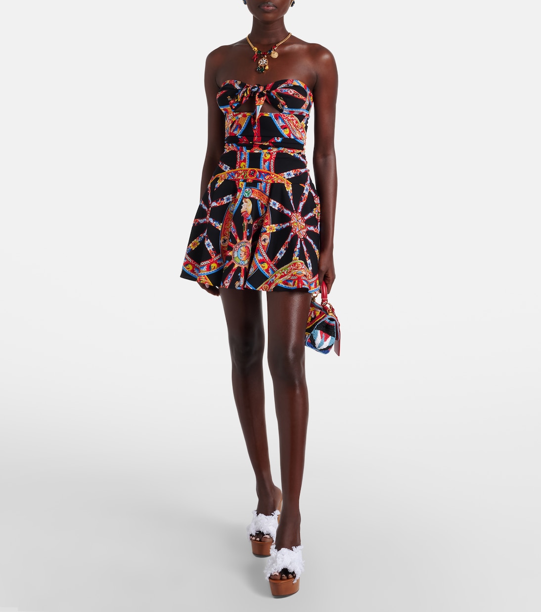 Printed silk-blend minidress | Dolce&Gabbana