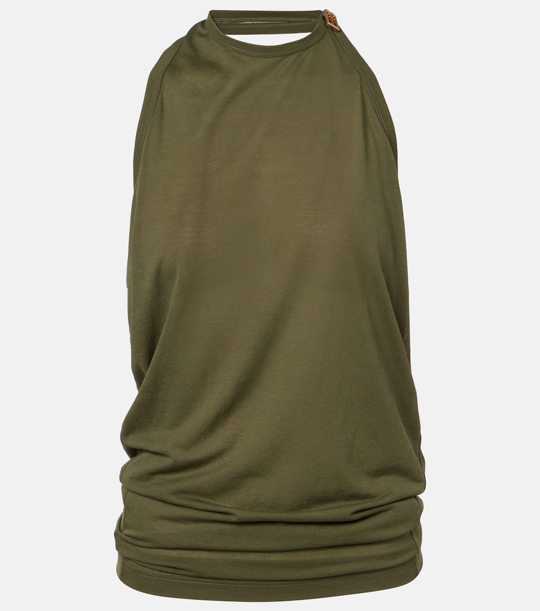 Draped cotton-blend top | Balenciaga