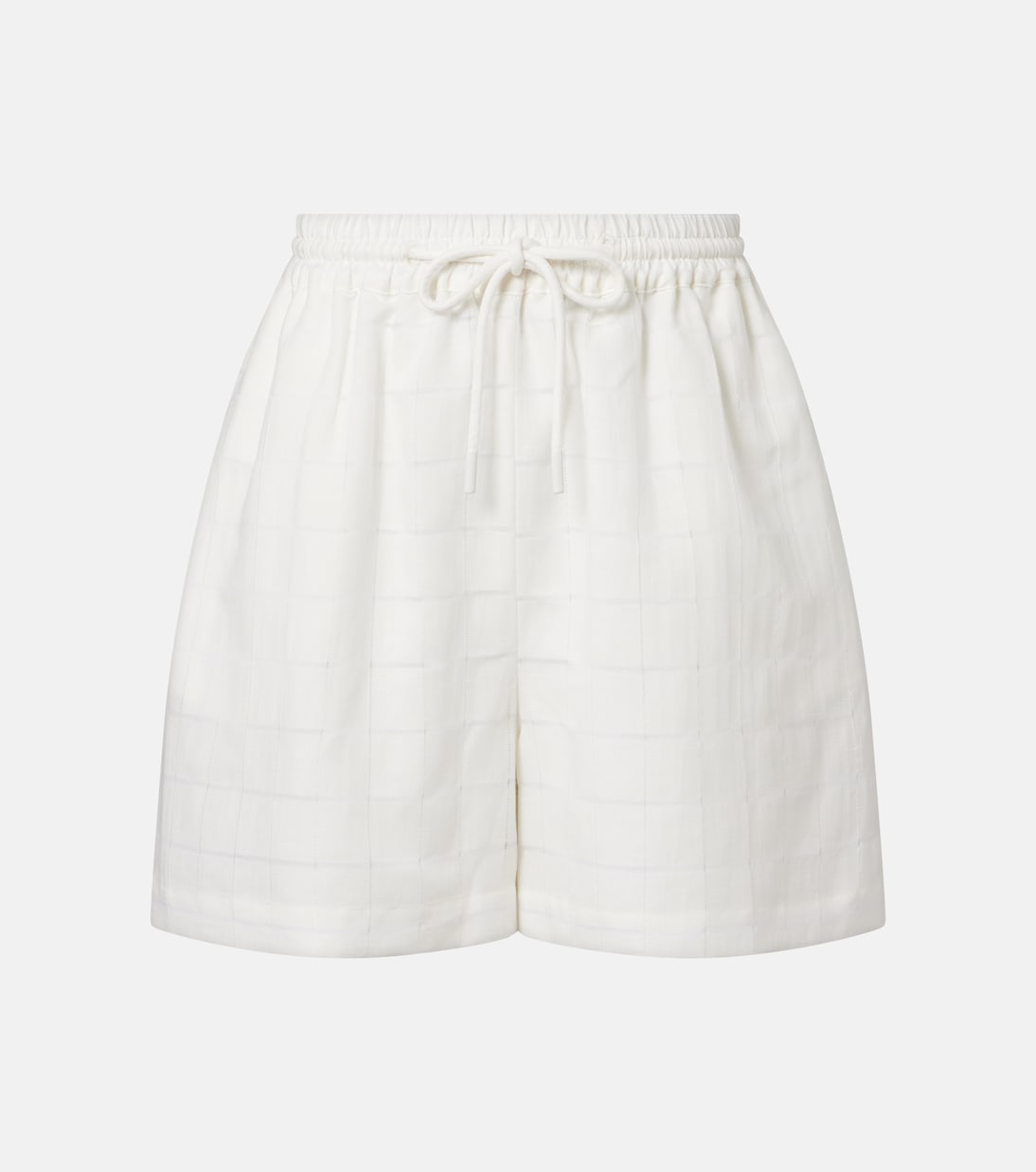 Boston checked linen and cotton shorts | Asceno