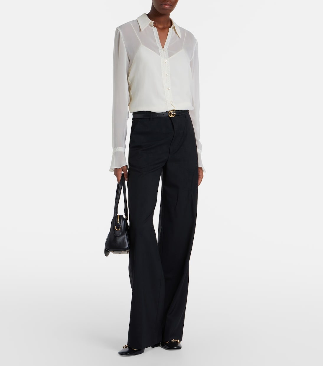 Borsetto Medium leather tote bag | Gucci