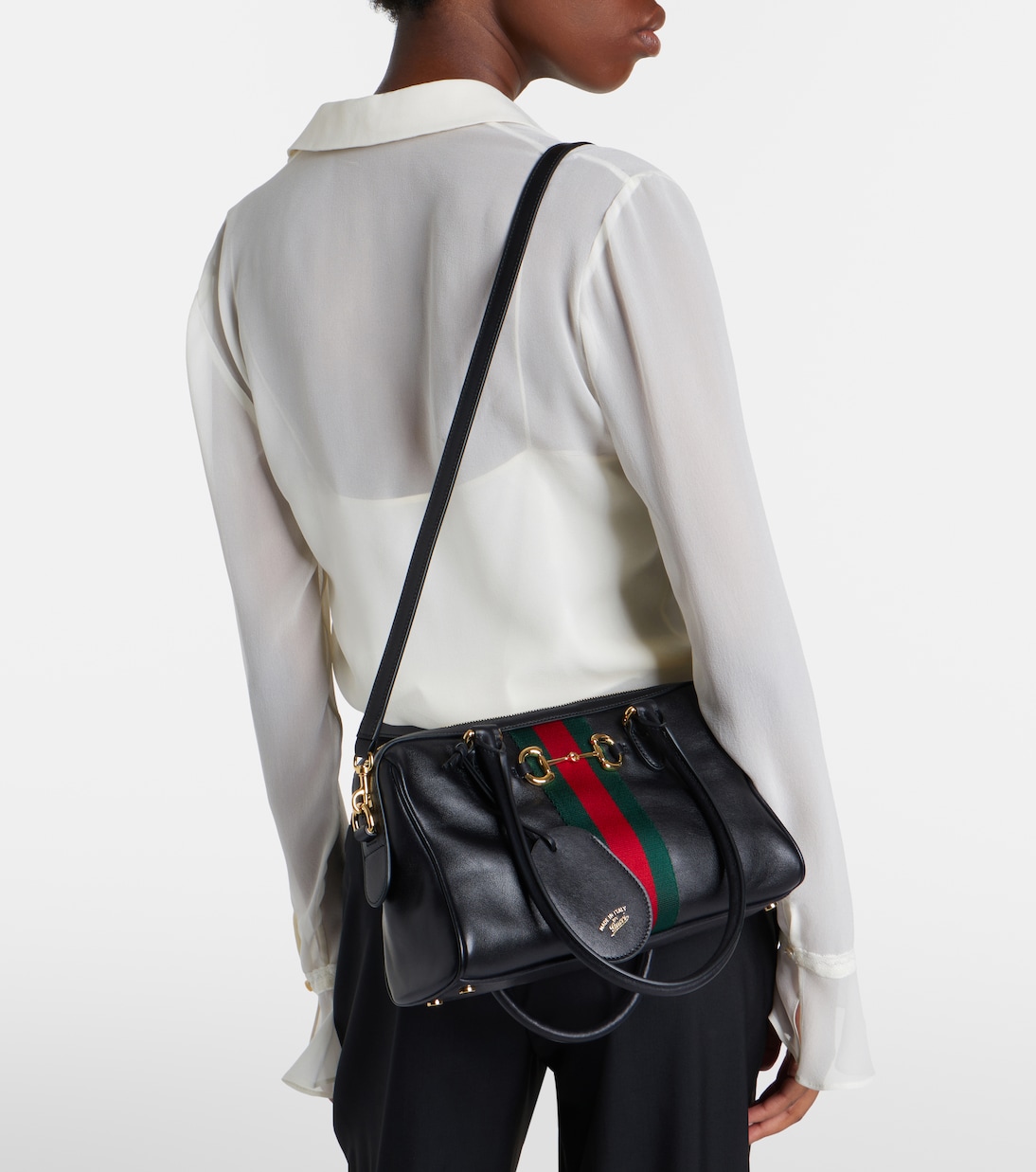 Borsetto Medium leather tote bag | Gucci