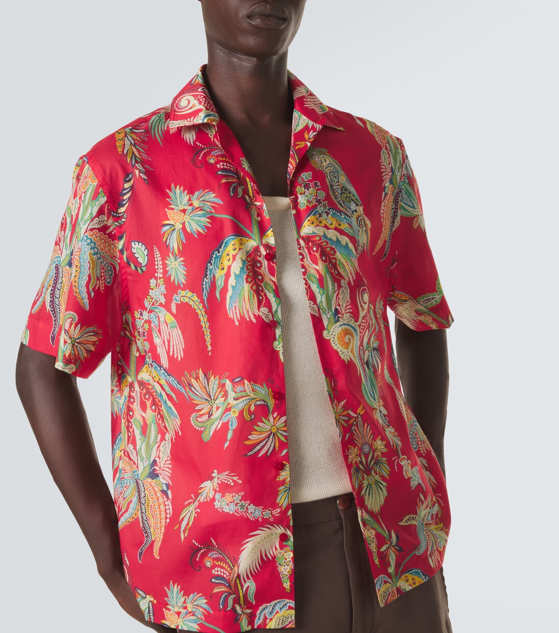 Camicia bowling in cotone con stampa paisley | Etro