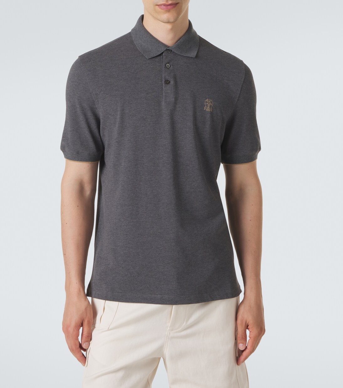 Polo de piqué de algodón | Brunello Cucinelli