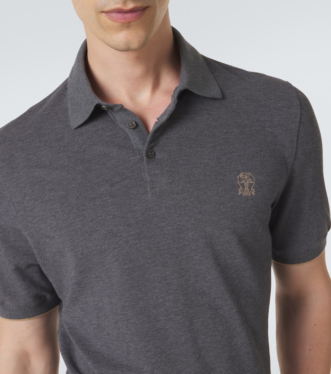 Polo de piqué de algodón | Brunello Cucinelli