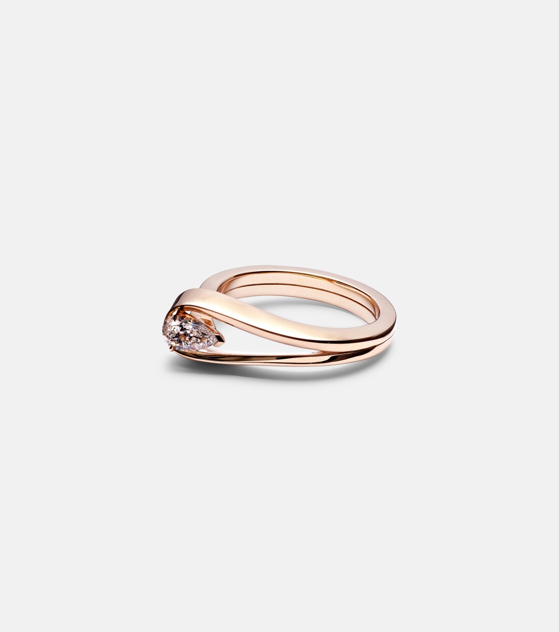 Anillo Serti Inversé de oro rosa de 18 ct con diamante | Repossi