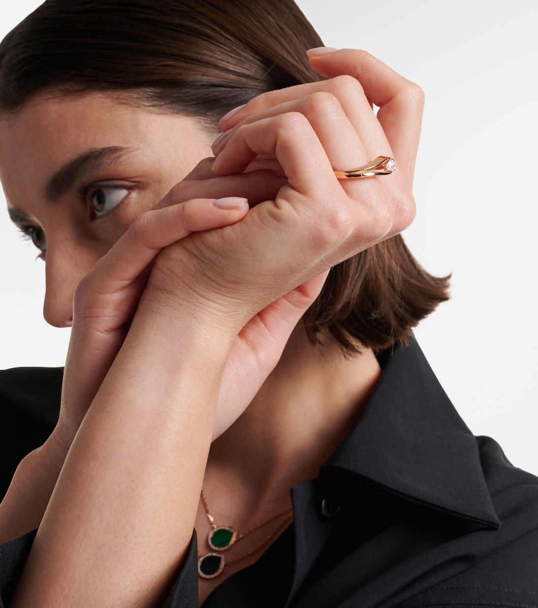 Anillo Serti Inversé de oro rosa de 18 ct con diamante | Repossi