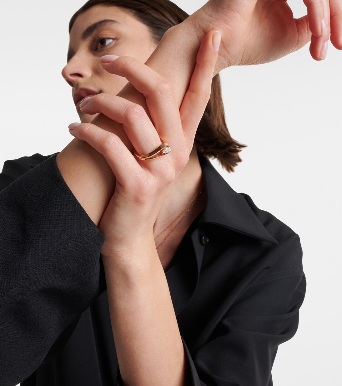 Anillo Serti Inversé de oro rosa de 18 ct con diamante | Repossi