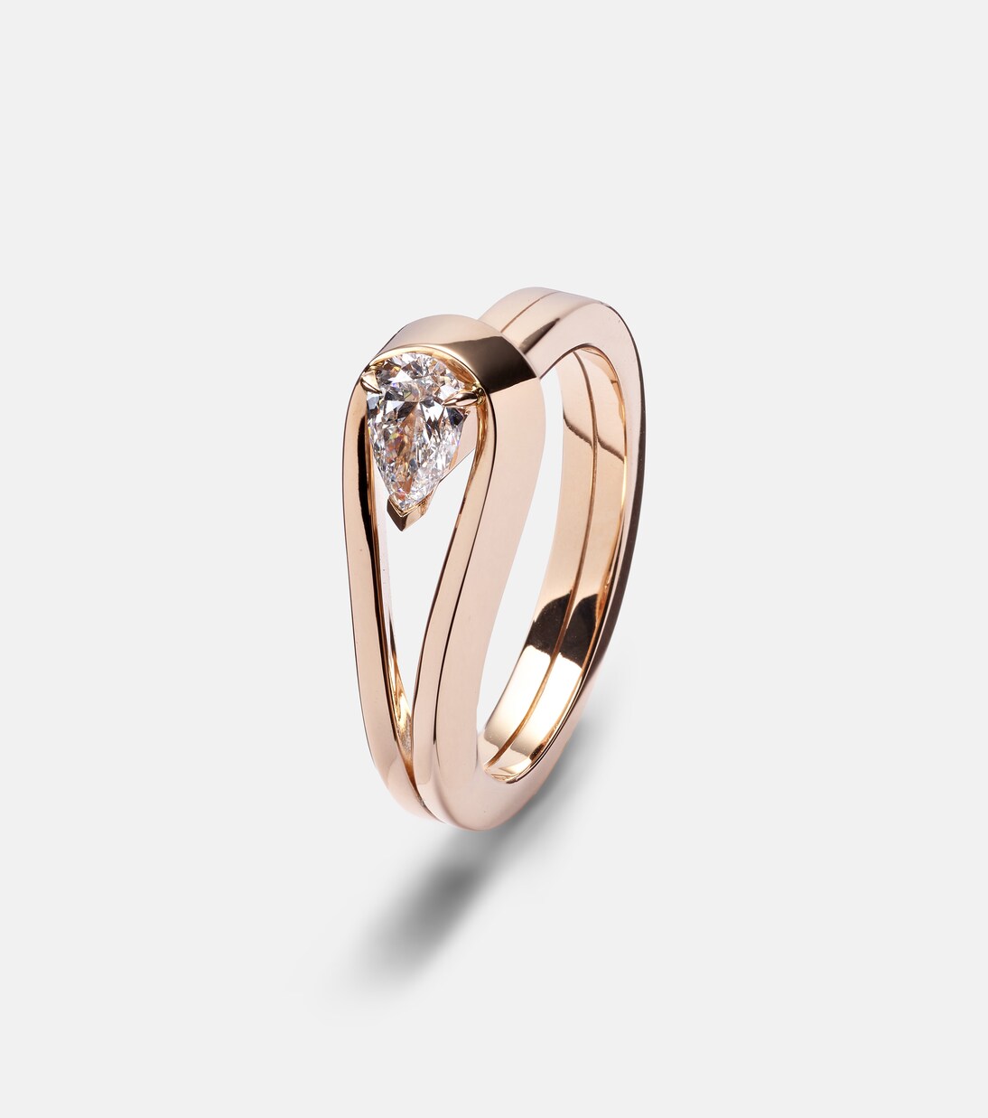 Anillo Serti Inversé de oro rosa de 18 ct con diamante | Repossi