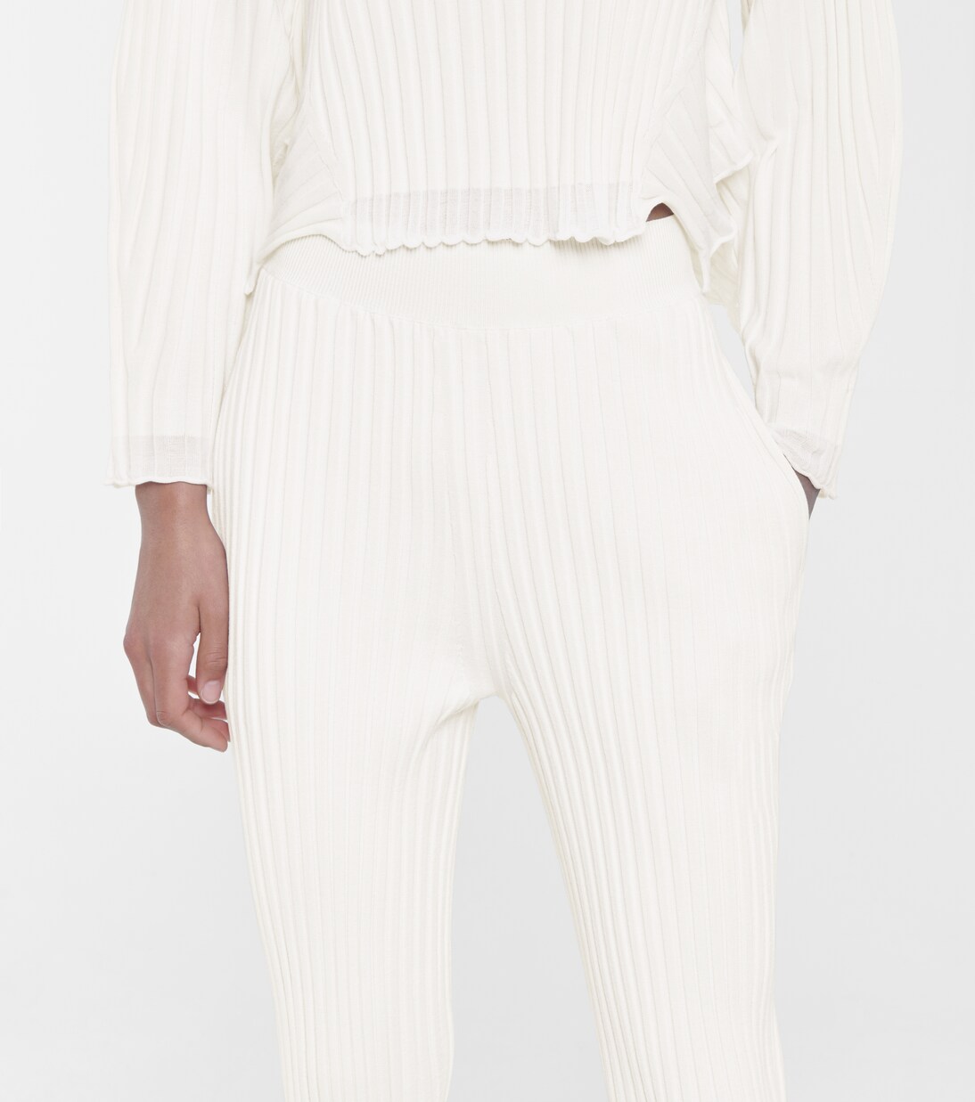 Cropped-Hose aus Rippstrick | Stella McCartney