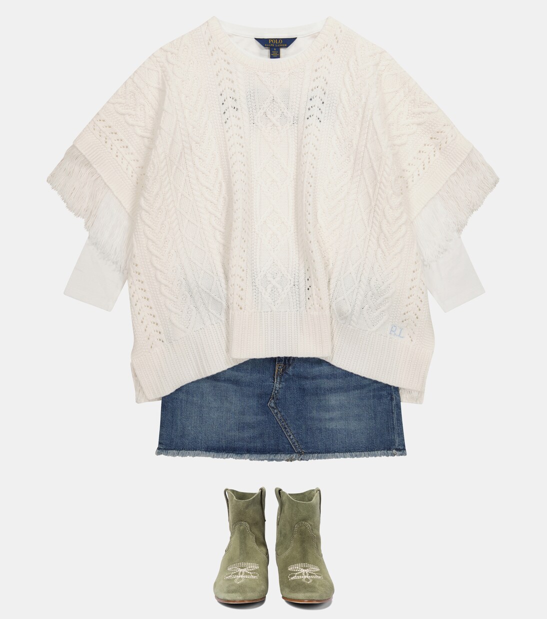 Cable-knit poncho | Polo Ralph Lauren Kids