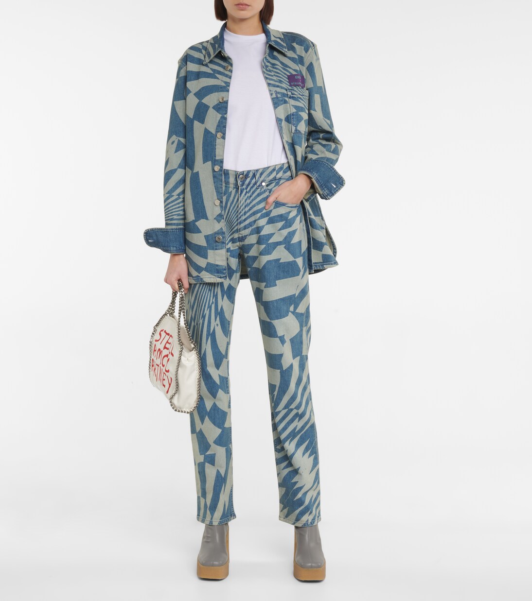 X Ed Curtis Bedrucktes Jeanshemd | Stella McCartney