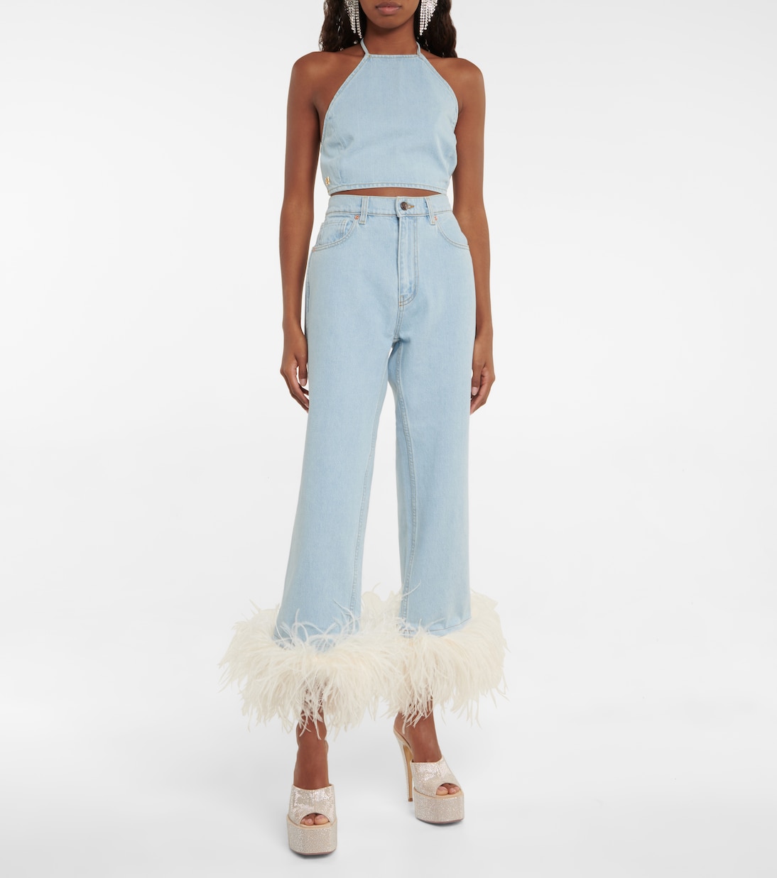 Plateau-Pantoletten Holly Marina mit Kristallen | Paris Texas