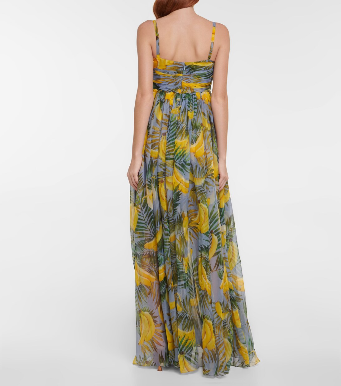 Robe longue imprimée en soie | Oscar de la Renta