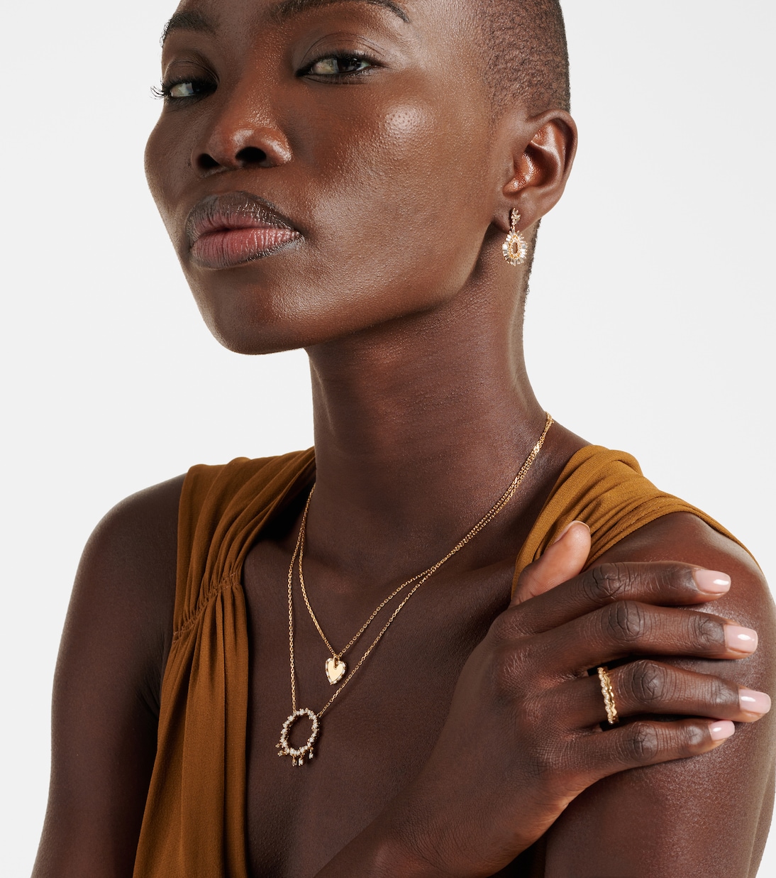 18kt gold earrings with diamonds | Suzanne Kalan