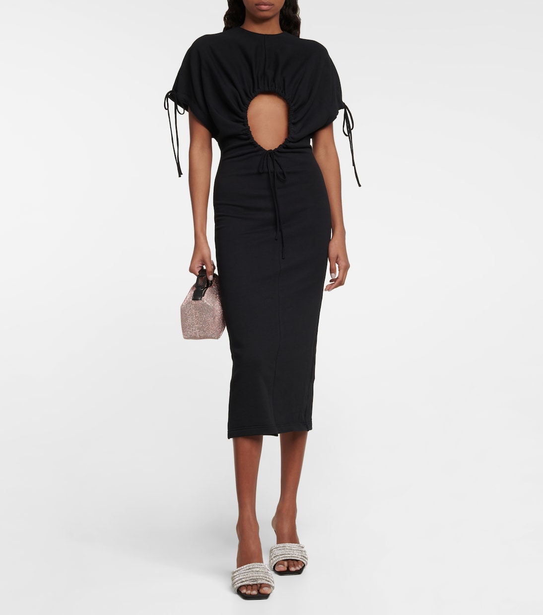 Clutch Moonbag mit Leder und Kristallen | Eéra