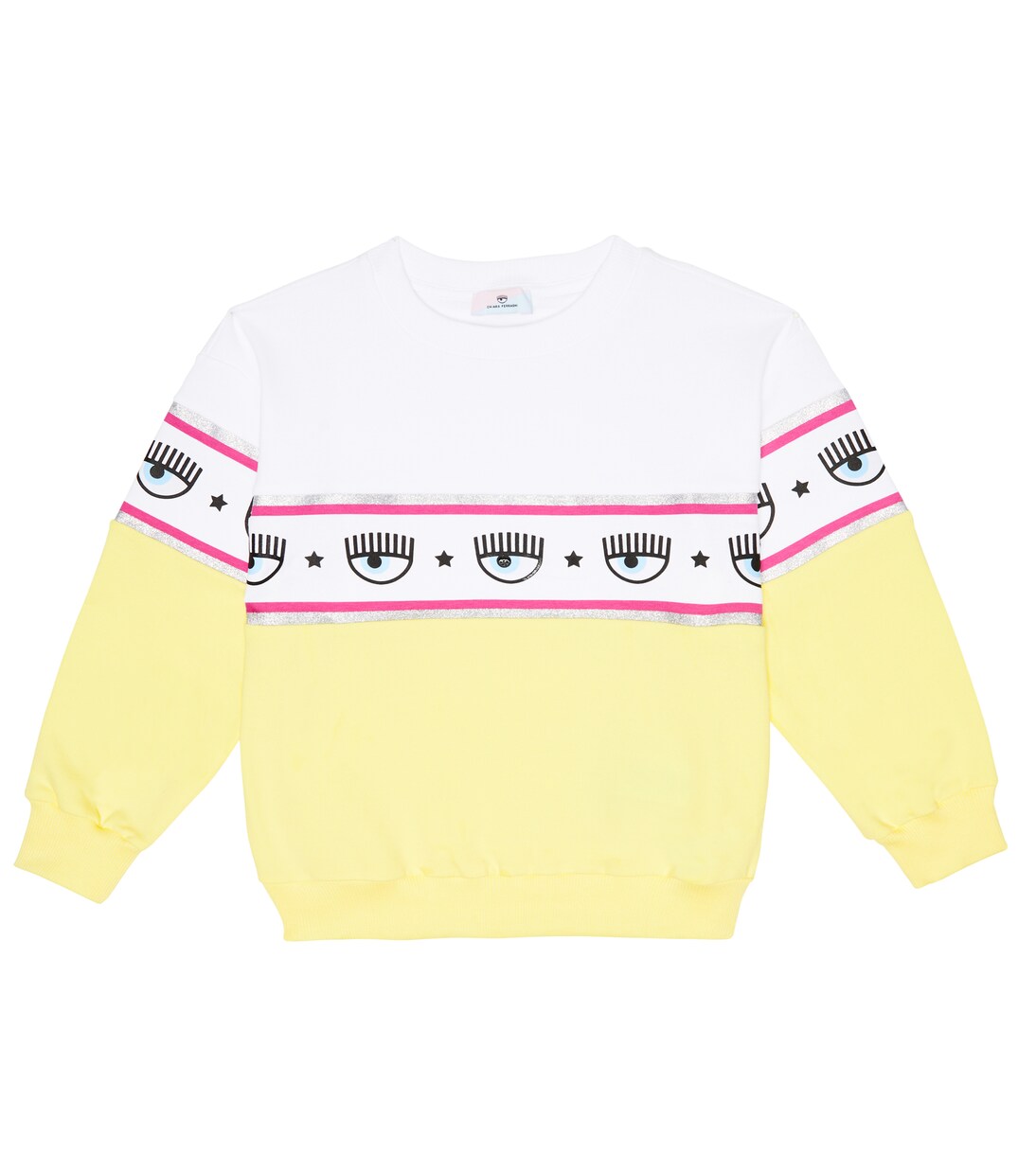 x Chiara Ferragni eye-motif jersey sweatshirt | Monnalisa