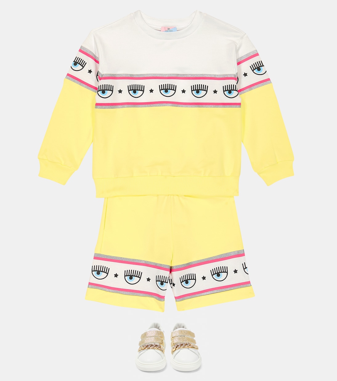 x Chiara Ferragni eye-motif jersey sweatshirt | Monnalisa