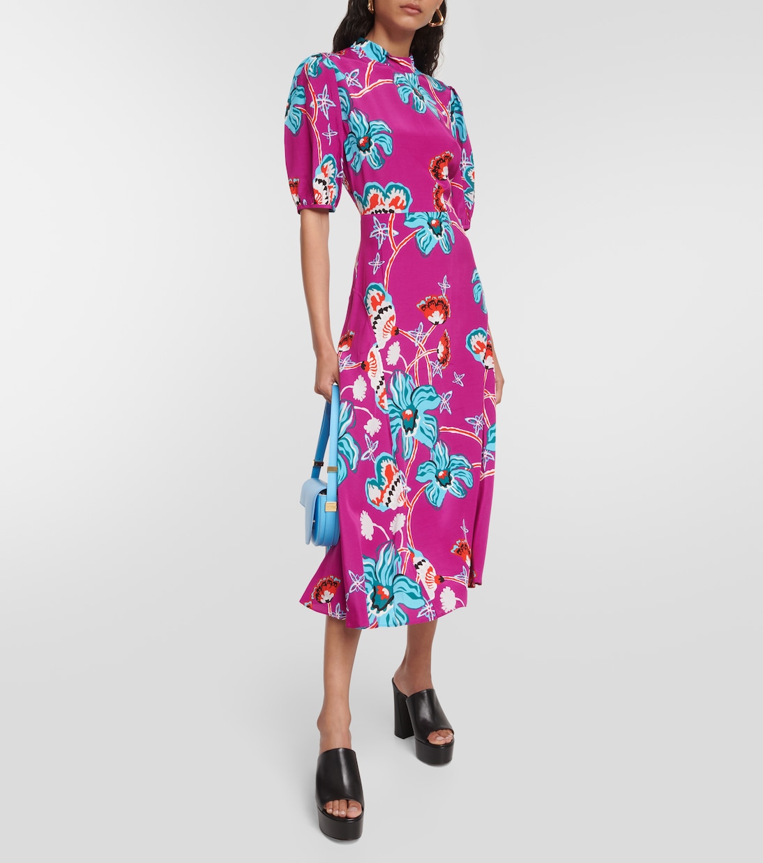 Robe midi Nella à fleurs | Diane von Furstenberg