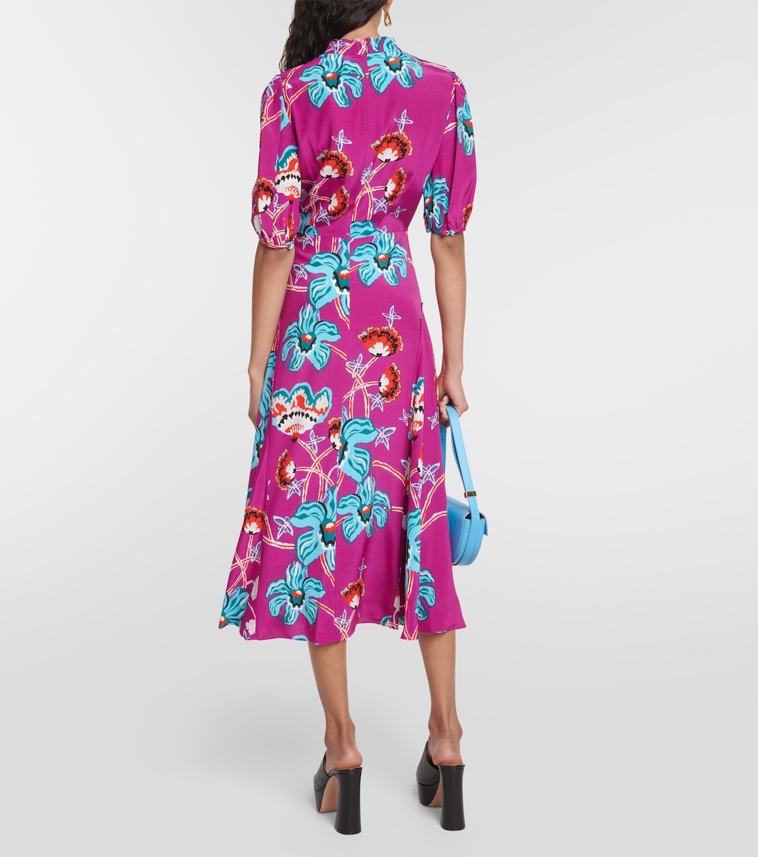 Robe midi Nella à fleurs | Diane von Furstenberg