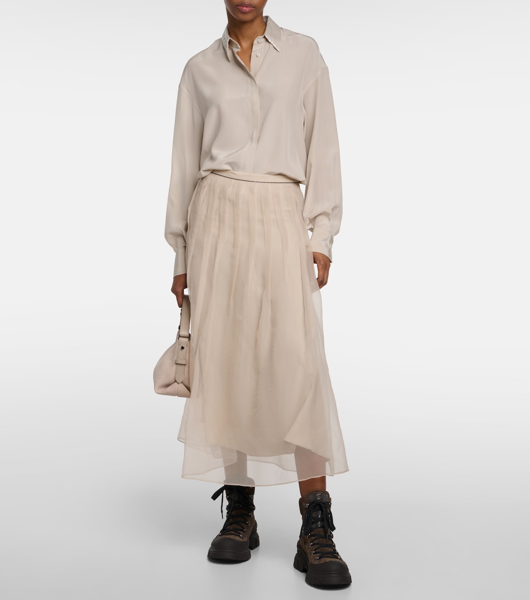 Verziertes Hemd aus Seide | Brunello Cucinelli