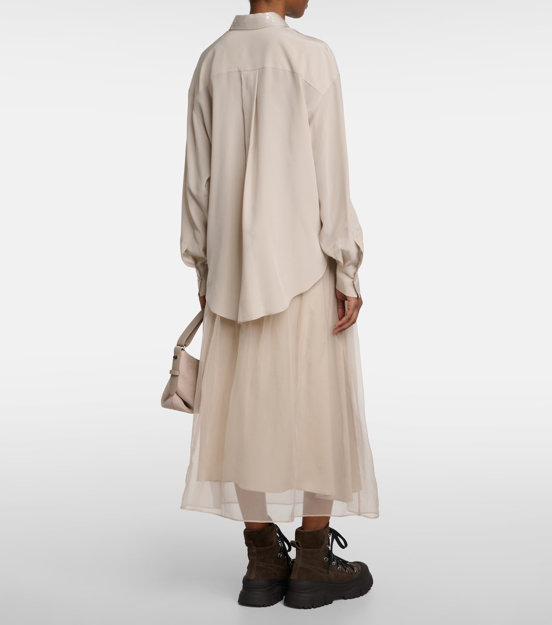 Verziertes Hemd aus Seide | Brunello Cucinelli