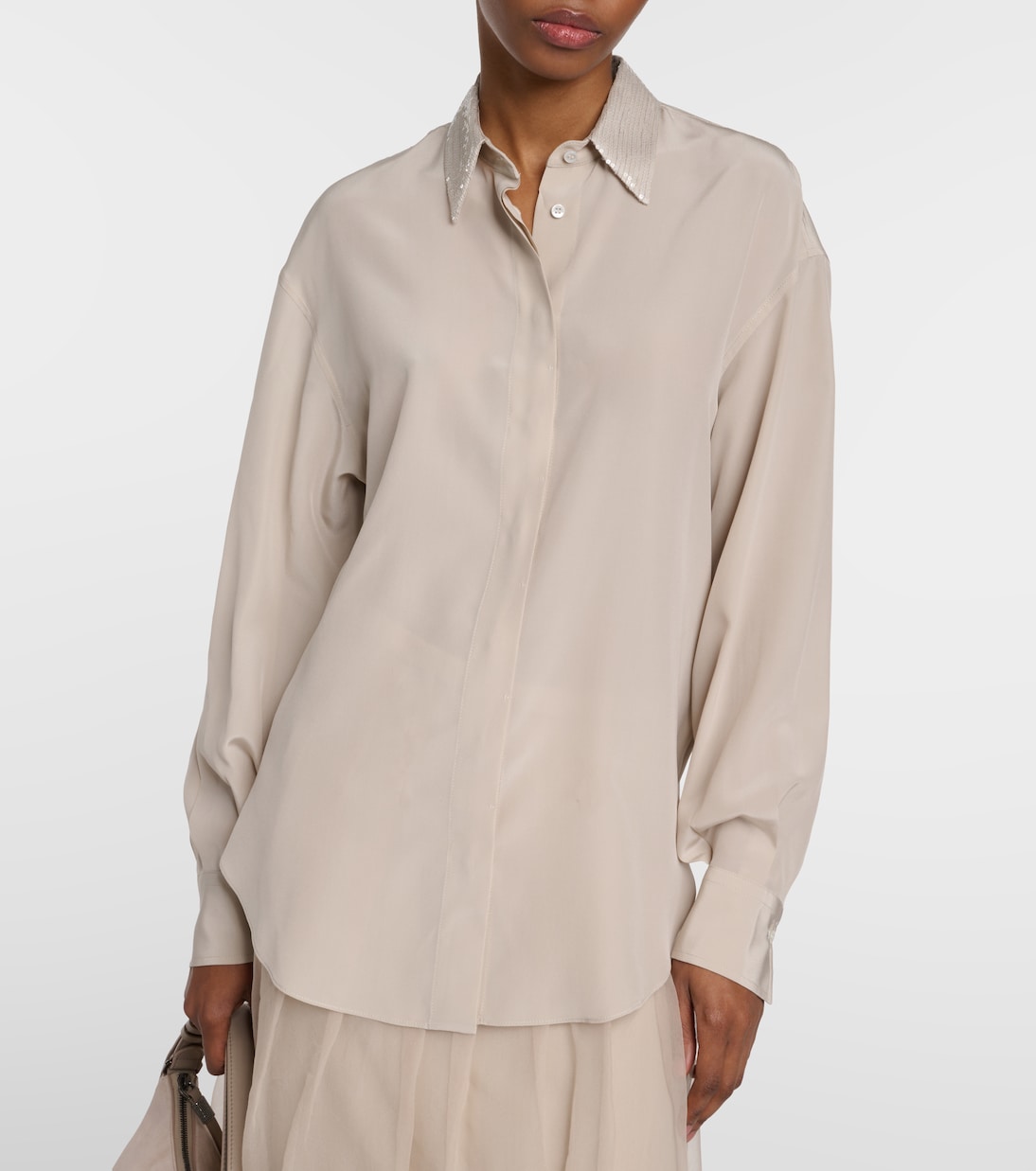 Verziertes Hemd aus Seide | Brunello Cucinelli