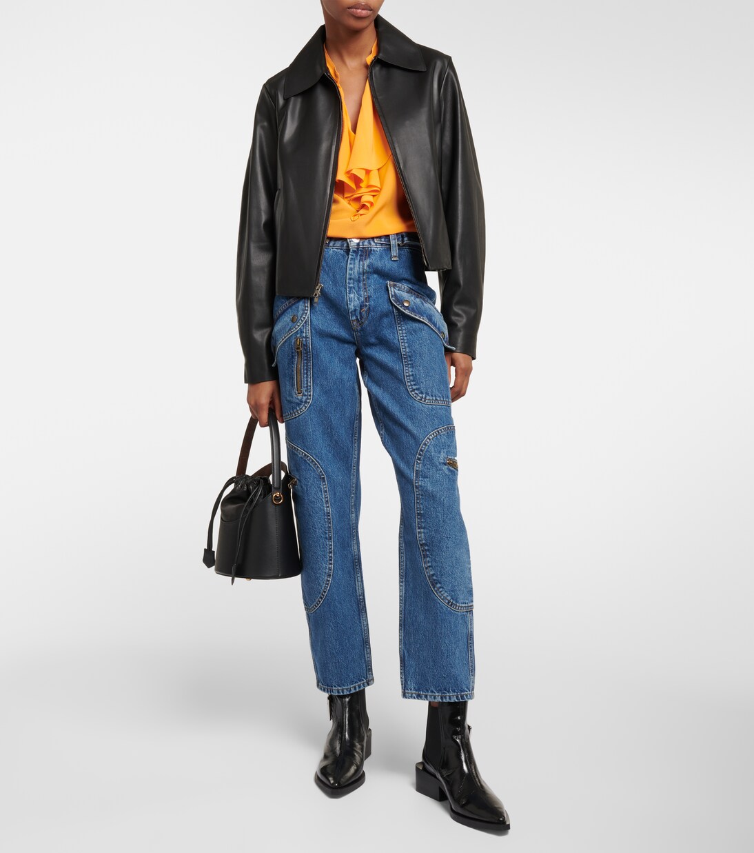 Racer high-rise tapered cargo jeans | Re/Done