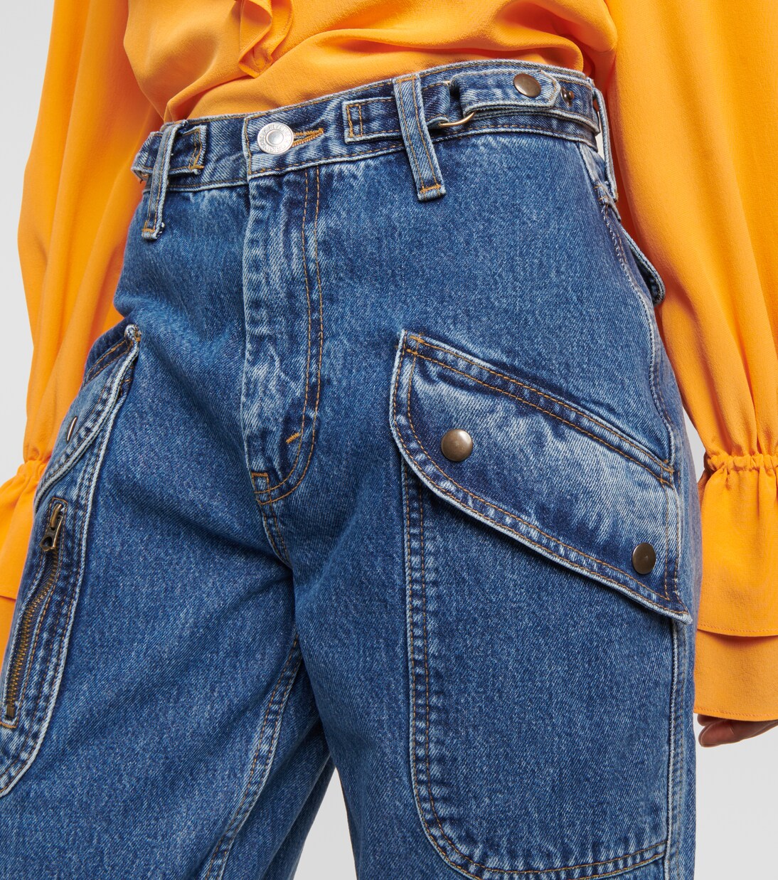 Racer high-rise tapered cargo jeans | Re/Done