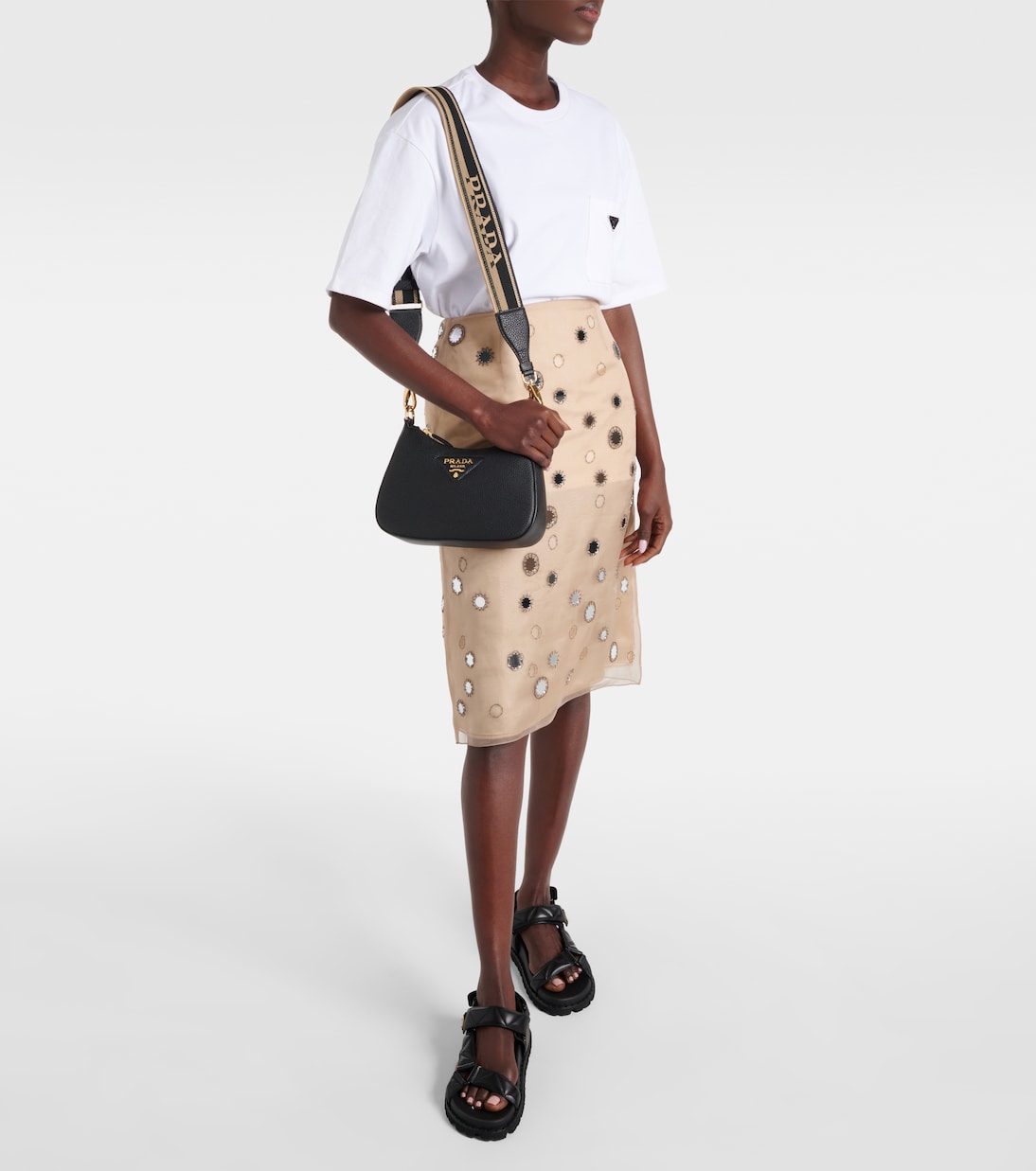 Schultertasche Small aus Leder | Prada