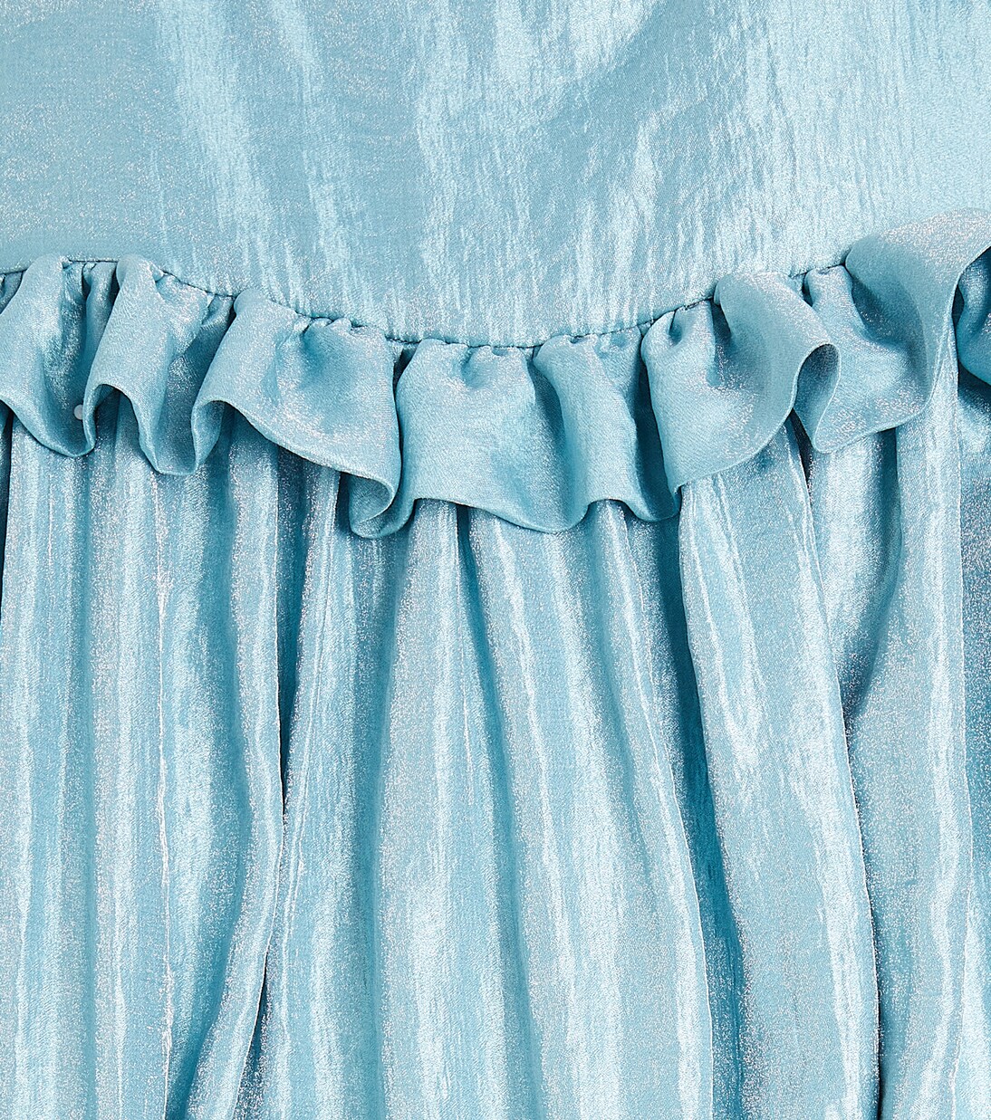 Ruffle-trimmed lamé dress | Caroline Bosmans