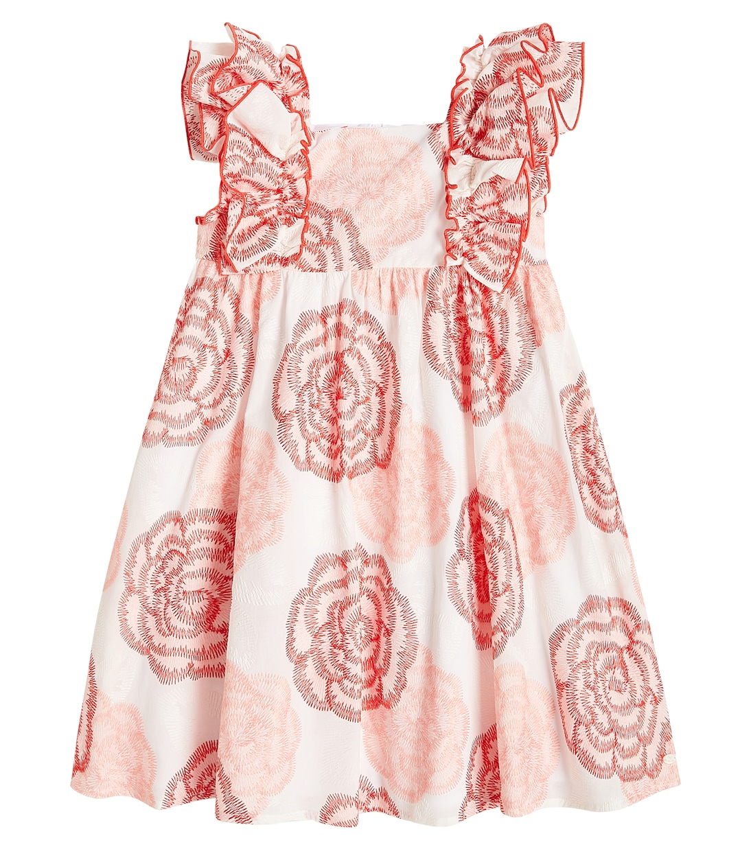 Ruffled floral cotton-blend dress | Tartine et Chocolat