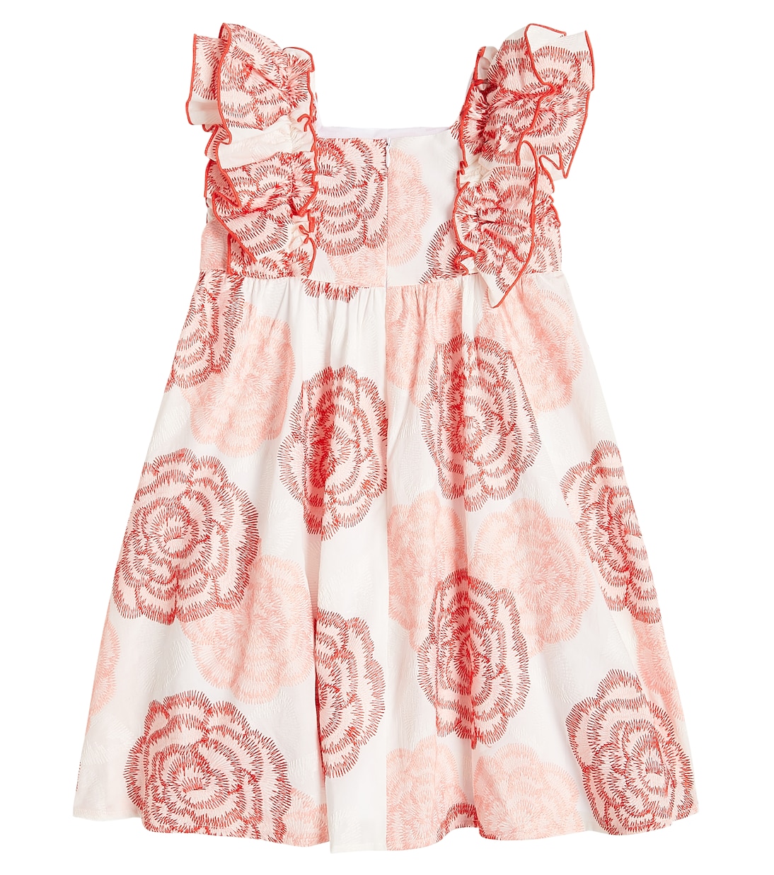 Ruffled floral cotton-blend dress | Tartine et Chocolat